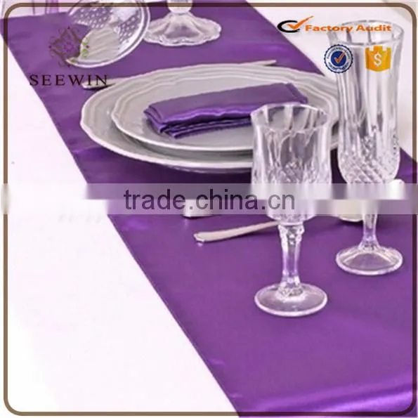 Washable Durable Wrinkle-proof Popular Soft Quilt Satin Table Runner for Wedding Decoration photo-3
