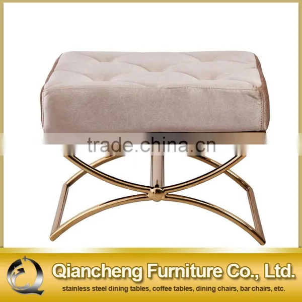 White Velvet Leisure Chair With Bent Rose Golden Stainless Steel Base photo-5
