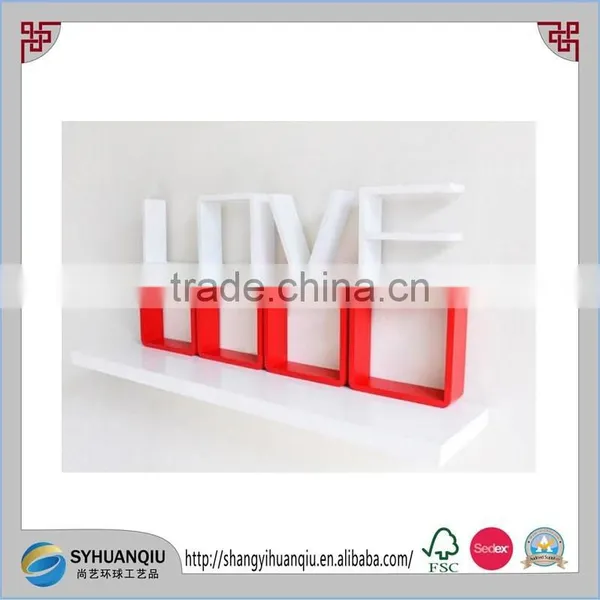 Decorative Wall Shelf Frame 3D Cubed Display Home Decor Wood Multi-Functional