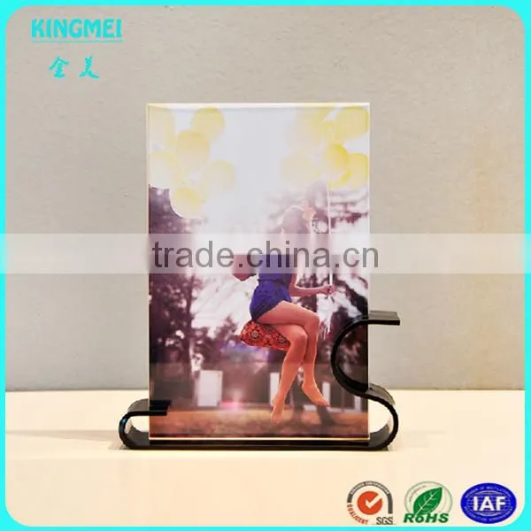 KM-VP84 Clear Acrylic Picture Photo Frame Display With Black Base photo-3