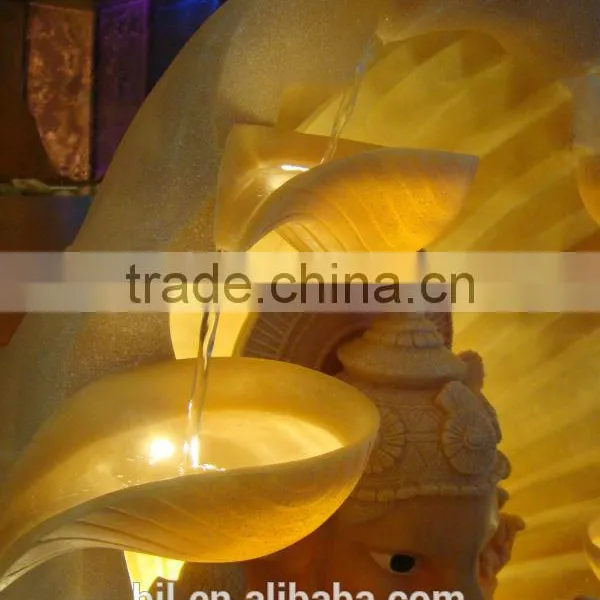 Cheap Price Desktop Water Fountain God Ganesh Statue With Led Light photo-2