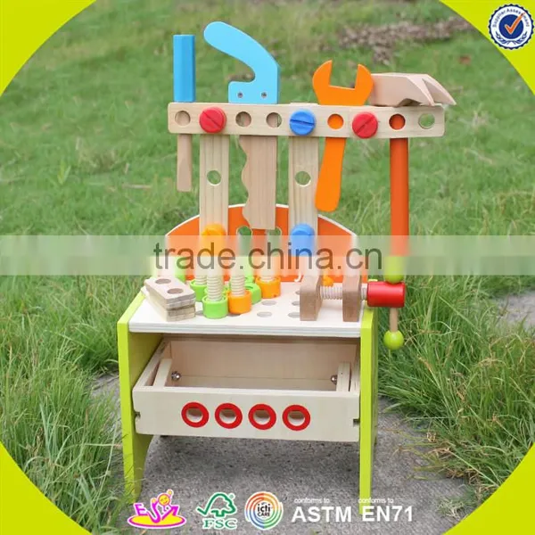 2017 New Design Kids Wooden Toy Tool Bench Best Design Children Wooden Toy Tool Bench Diy Baby Wooden Toy Tool Bench W03D030 photo-3