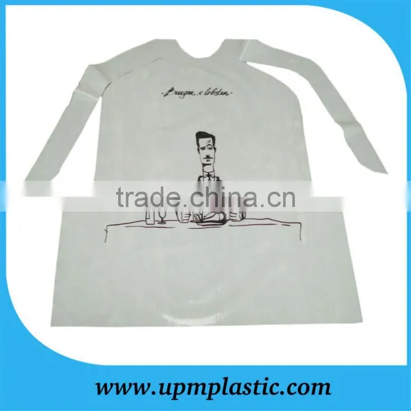 Disposable Restaurant Plastic LDPE Adult Bibs Aprons photo-3