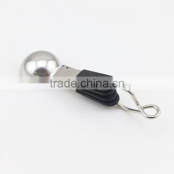 Black Handle 4pcs Stainless Steel Measuring Spoons photo-4