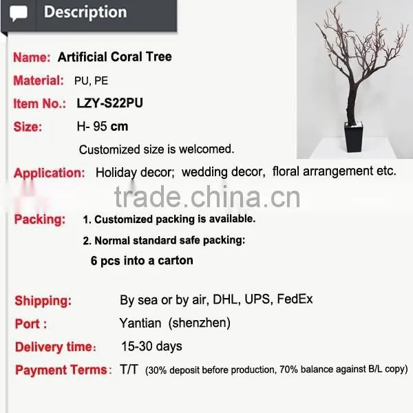 Popular Wedding Centerpieces Wedding Table Tree Centerpieces Artificial Tree Without Leaves Made in China photo-2