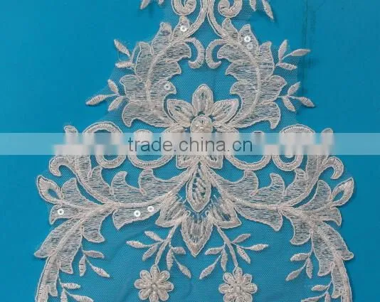 Factory Hot Sales Sequin Rhinestone Appliques for Wedding Dress photo-4