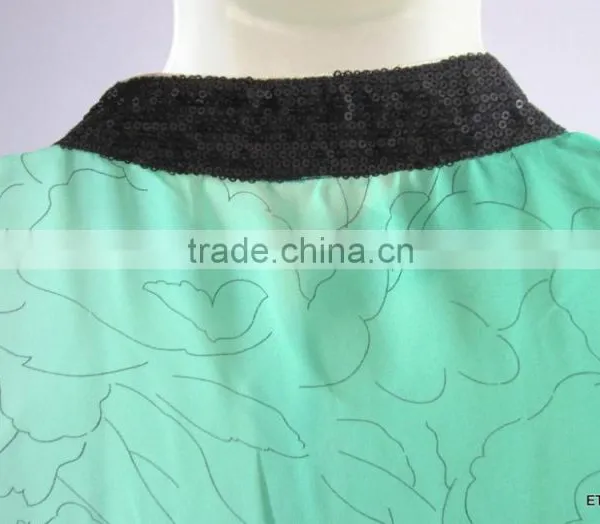 GREEN Georgette Shaded CAFTAN Kaftan Tunic Poncho Zip Cover up photo-5