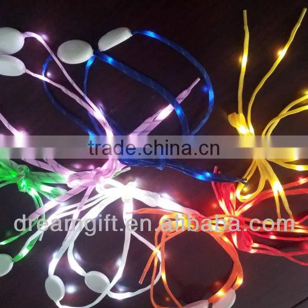 2015 New Model Real Nylon LED Shoe Laces Same as Normal Shoe Lace Flashing in the Night photo-3