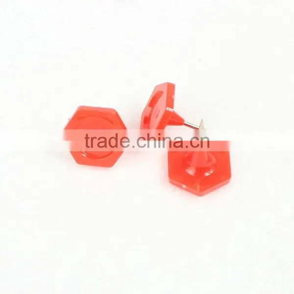 Multi Color Plastic Flatback Head Thumb Tacks for Office Supplies photo-2
