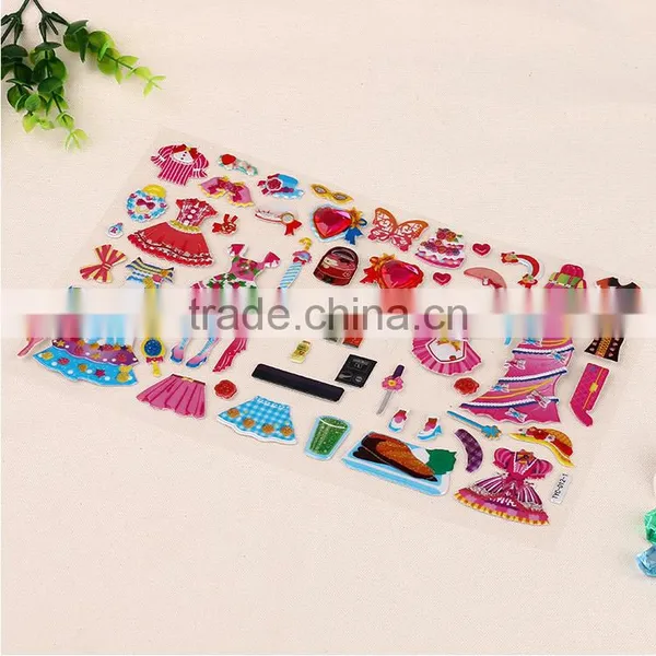 Children Carton Sticker 3D Pop-up Sticker Children Education Toys Crystal With Glitter Sticker Kids DIY Sticker photo-4