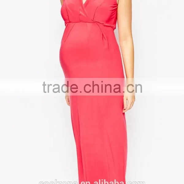 Fashion Cut-out Detailing Maternity Party Dresses for Pregnant Women photo-4