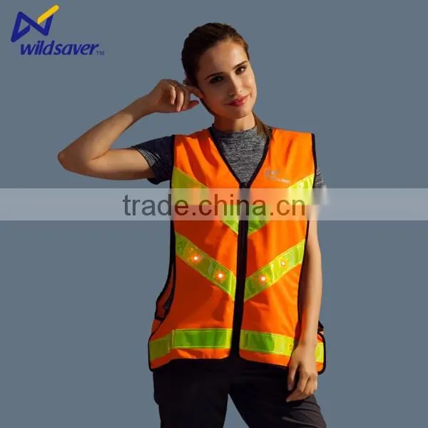 Railroad Traffic Work Protection Zip Reflective Running Vest for Caution photo-4