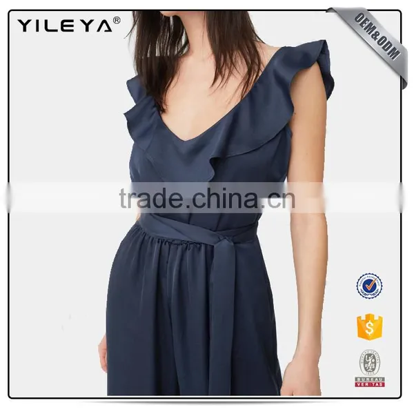 2017 Summer Fashion Long Floral Sexy Women Jumpsuit photo-3