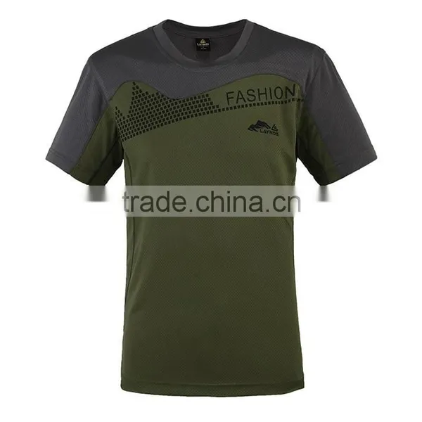 2013 Plus Size Color Combinations Dry Fit Men Sports t Shirt photo-2