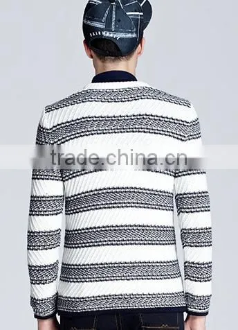 China Selling Striped Clothes Cashmere Jacquard Sweater for Men photo-5