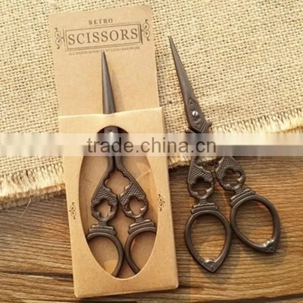 Antique Bronze Scissor Thread Scissors Craft Zakka Sewing Scissor photo-5