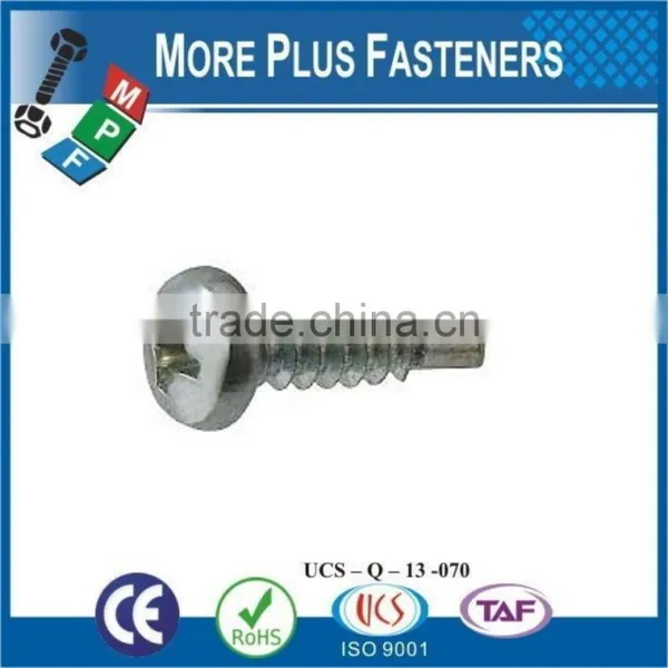 Made in Taiwan Pan Head Phillips Recess Stainless Steel Zinc Plated Zinc Finish Self Drilling Screw photo-2