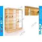 Rectangular Wall Glass Display Showcases With Divider , 10 Shelves
