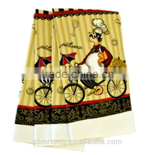 100% Cotton Tea Towel Kitchen Towel Printed Customized Towel Wholesale photo-3