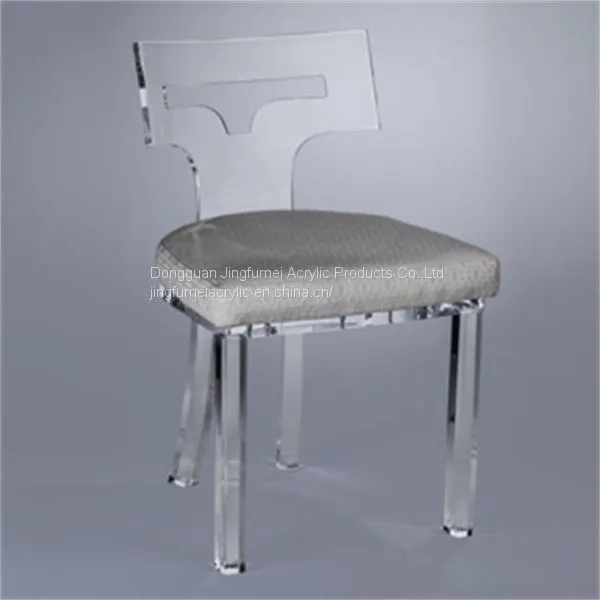 Modern Acrylic Banquet Chair Transparent Plexiglass Leisure Chair With High Back photo-2
