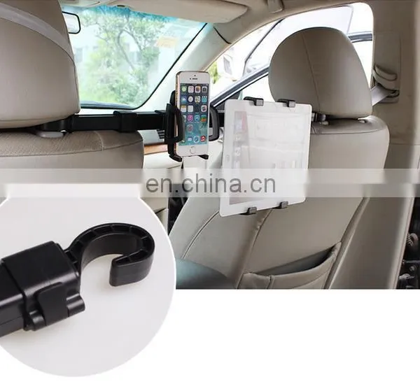 2 in 1 360 Degree Rotation Car Headrest Mount Holder for Tablet and Smartphone for IPad Fit All Under 10 Inch Screens photo-5