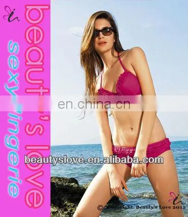 Lycra Underwired Bra and Short Set Sexy Bikini Swimwear