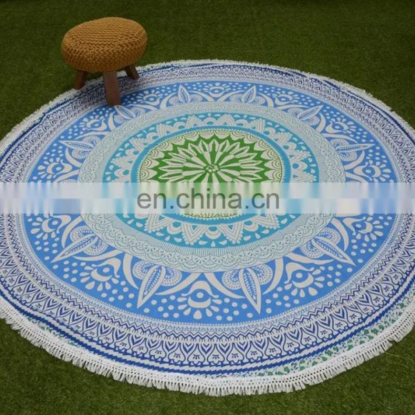 Roundie Mandala wall hanging Tapestry Round Hippie beach Throw Blanket Decor Cotton Tapestries