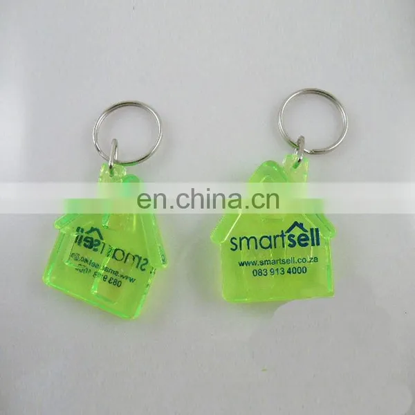 2017 Custom House Shape Acrylic Photo Keychain With Decoration Key Ring Gifts photo-3