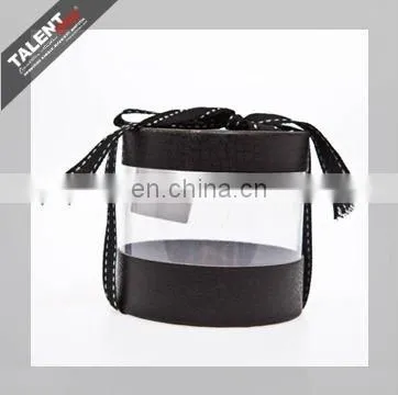 Custom Cylinder Clear PVC Gift Box With Bowknot photo-4