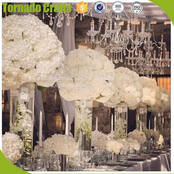 ZXQ Free Sample New 30cm Dia. Wedding Artificial Flower Wedding Table Flower Ball Centerpiece Decorative photo-3