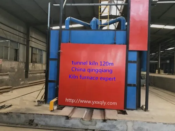 Кирпичный туннельный печной агрегат длиной 120 м