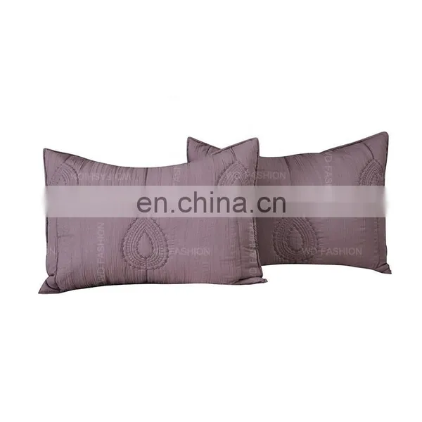Wholesale Polyester Solid Embossed Embroidery Bedspreads Quilt Set photo-4