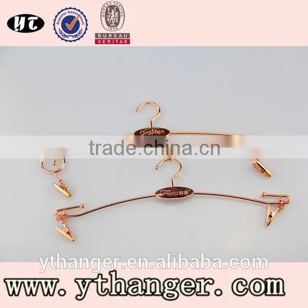 Top Quality Fashion Style Metal Wire Shiny Color Lingerie Hanger photo-4