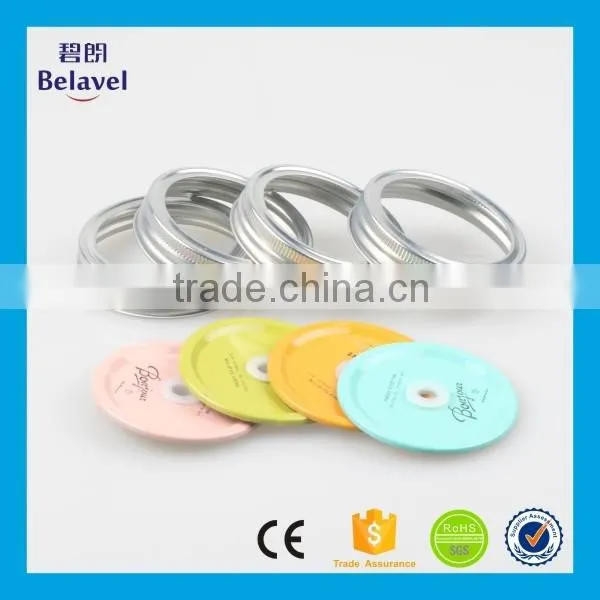 High Quality Two-pieces Metal Mason Jar Cap Custom Printing Metal Lids photo-2