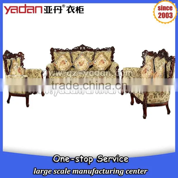 Antique Furniture Living Room Fabric Sofa Sets