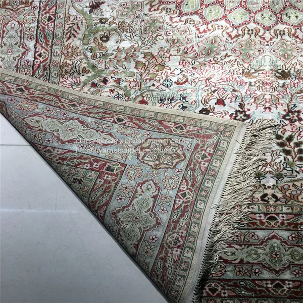 5x8ft Green Color Fine Quality Handmade Silk Persian Carpet for Home Decor photo-5