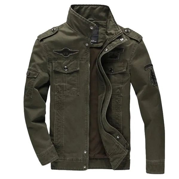 Denim Fashion Color Casual Sports Windproof Men's Long Sleeves Loose Jacket photo-4