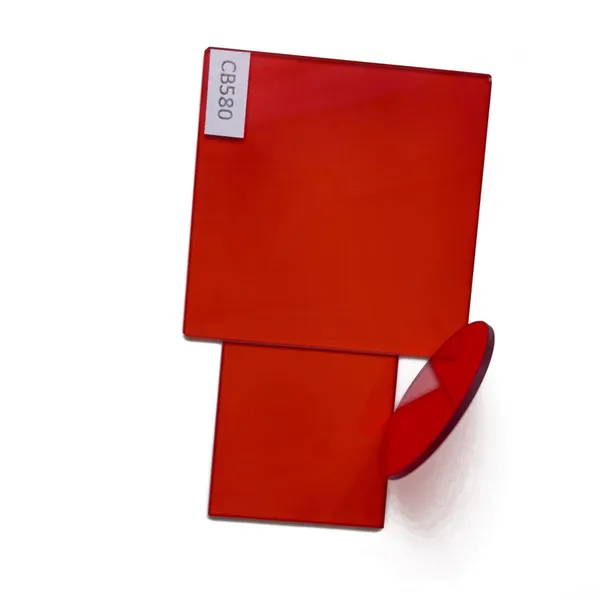 Orange Glass - CB580 UV Cut-off Lens Golden Glass Long Wave Pass Filter Optical Glass photo-2