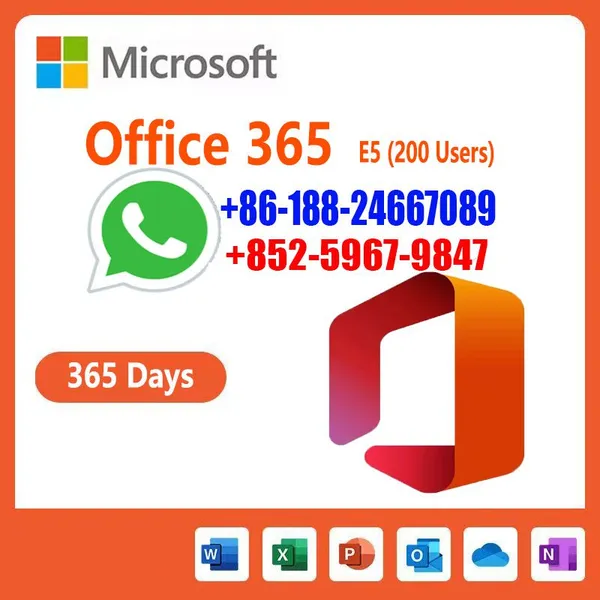 office 365 E5 Enterprise 1 Year 200users License Key