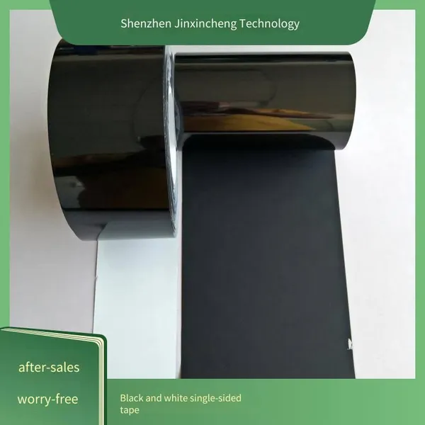 99.9% Fully Light-blocking Ultra-thin 0.05 White Adhesive Pet Black-and-white Single-sided Tape, Soft and Non-curling Led Tape photo-4