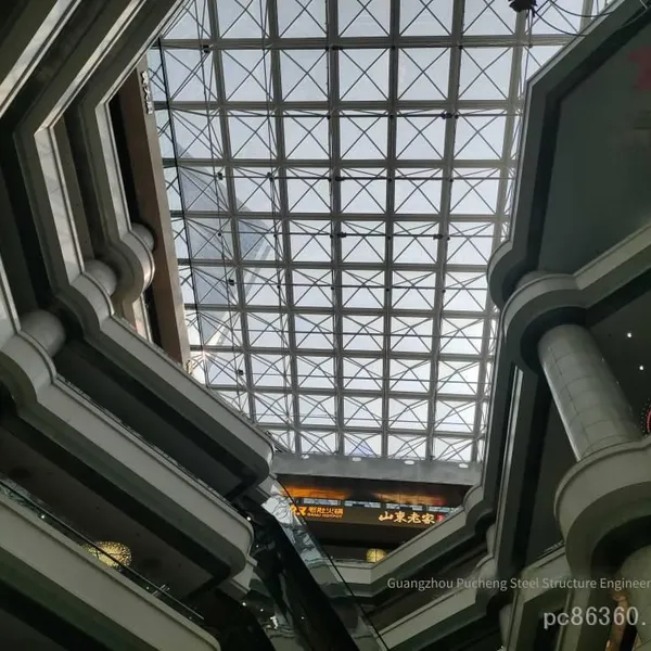 Stadium Grid Structure, Grid Structure Processing, Large-span Glass Skylight, Atrium Glass Roof Canopy photo-2