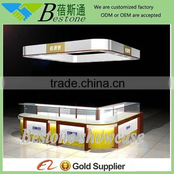 Modern Wooden Glass Kiosk Showcase Watch Showroom Design for Retail Shop Furniture photo-2