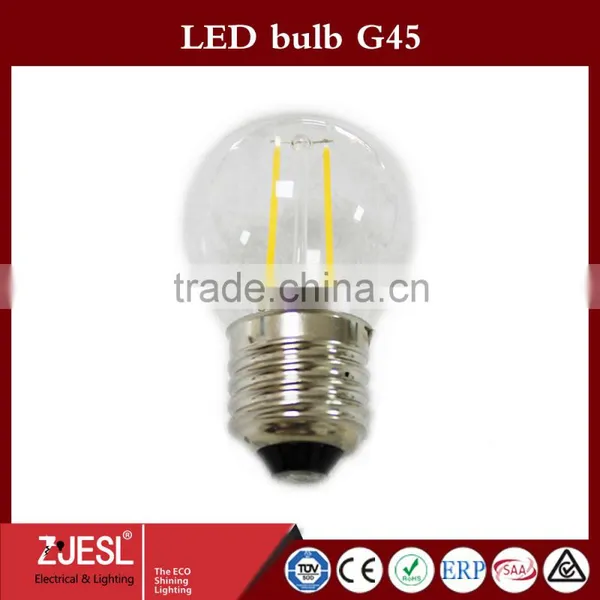 2016 Direct Selling Indoor-outdoor G45 E27 2W Led Lighting Bulb 45*75mm Warm White photo-2