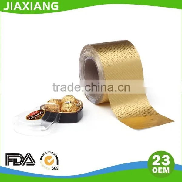 8011 Alloy Gold Colored Aluminium Foil Paper For Chocolate Packaging