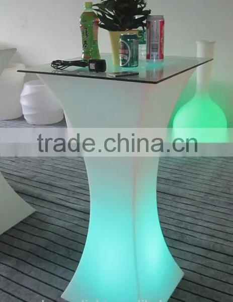 New PE Plastic Bar Table With LED Light & Remote Control YXF-6211 photo-4