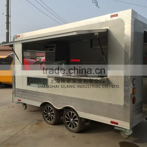 SILANG SL-6S White Biaxial Food Truck Multi-function Mobile Food Trailer Used Food Trucks photo-4