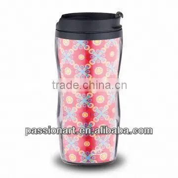 16oz Double Wall Insulated Plastic Coffee Travel Mug With Paper Insert