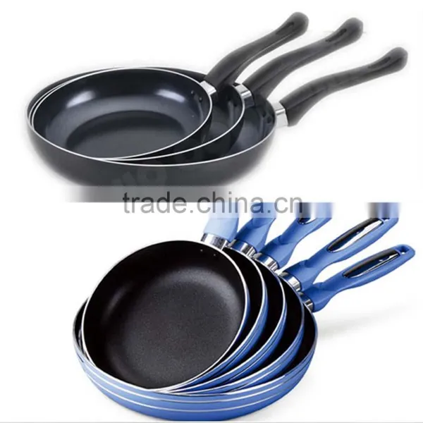 Colorful Non-stick Cookware Round Frying Pan Set Red Coating Fry Pan Sets photo-5