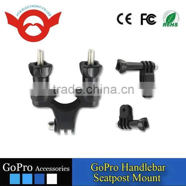 Bicycle Handlebar / Seatpost Clamp With Three-way Adjustable Pivot Arm for Gopro Hero 3+/3/2/1/4 Session photo-3