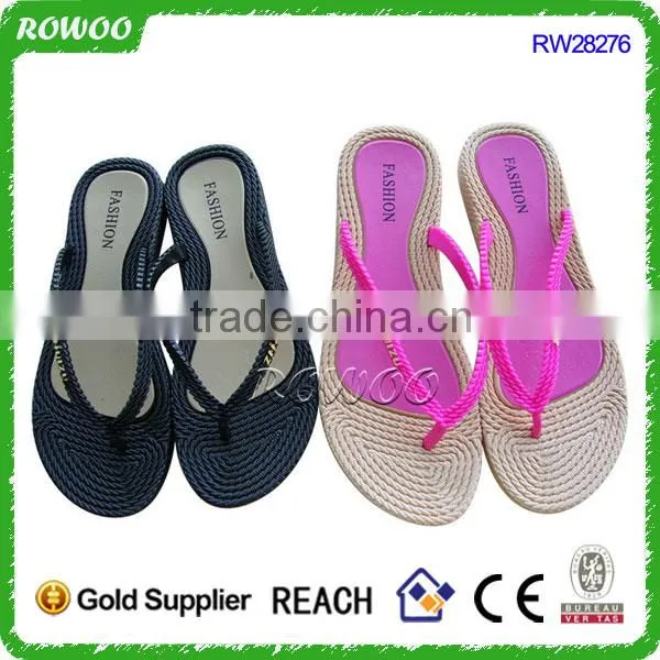 Black Fashion Latest Ladies Slippers Sandals photo-3
